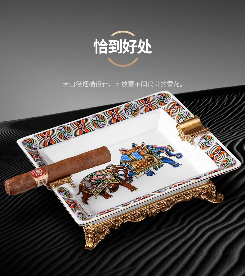 CIGARLOONG пепельница для сигар, пепельница из фарфора, Европейский керамический декор для гостиной, винтажная пепельница для сигар AH-1050