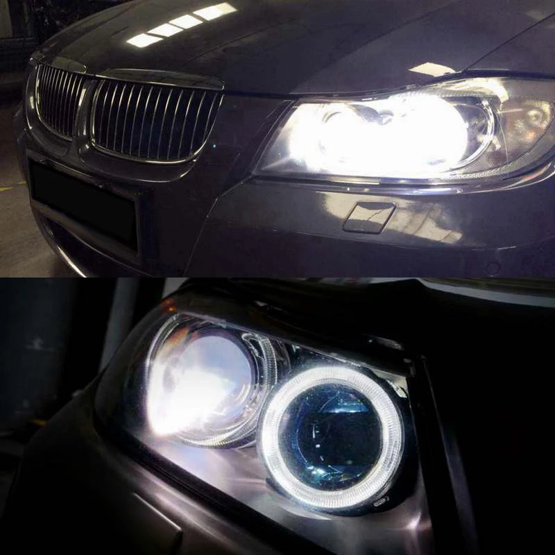 Автомобильные фары 120 Вт H8 6000 К светодиодные ангельские глазки лампы подходящие