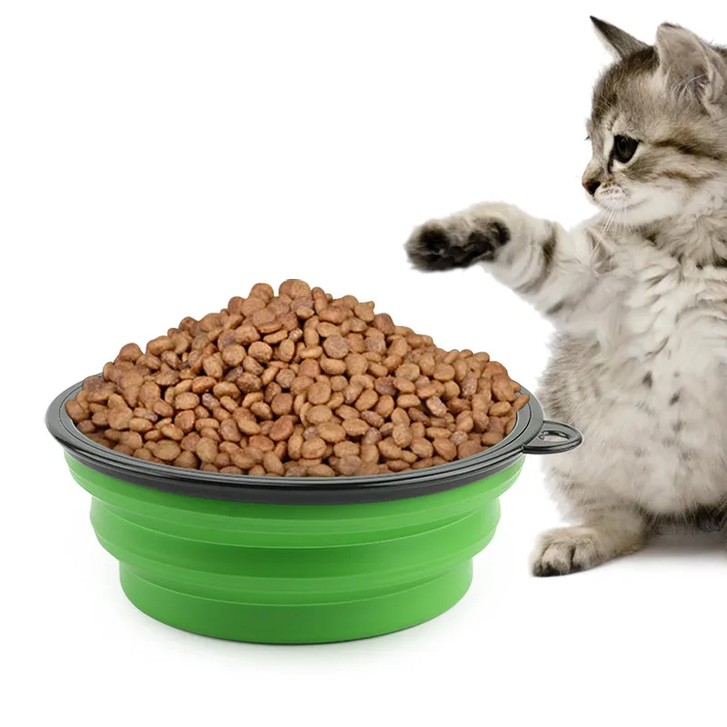 Миски для собак большого размера силиконовая Складная портативная миска