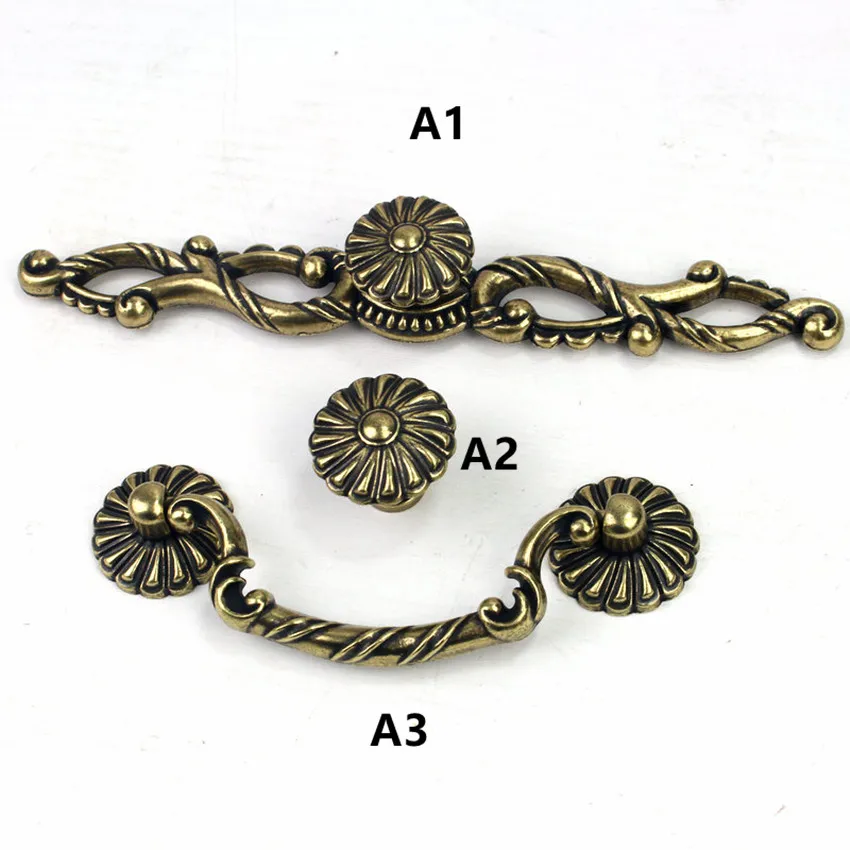 

96mm bronze dresser door handles knobs antique brass drawer cabinet pulls knobs Vintage style furniture handles Rings pulls knob