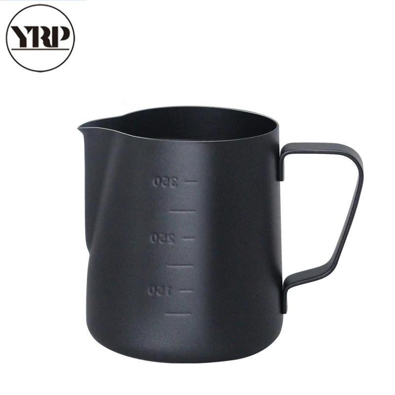 YRP черный кувшин для молока из нержавеющей стали эспрессо кофе бариста
