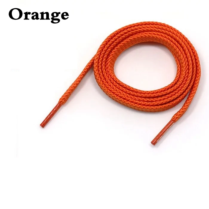 Orange 1 пара, 28 цветов, шнурки, классические, плоские, двойные, полые, тканые шнурки, 100 см/120 см/140 см/160 см, Спортивная повседневная обувь, шнурки - Цвет: Orange