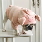 Вельветовая одежда в форме свиньи для Хэллоуина, одежда для маленьких собак, французская версия для йорков, аксессуары для собак