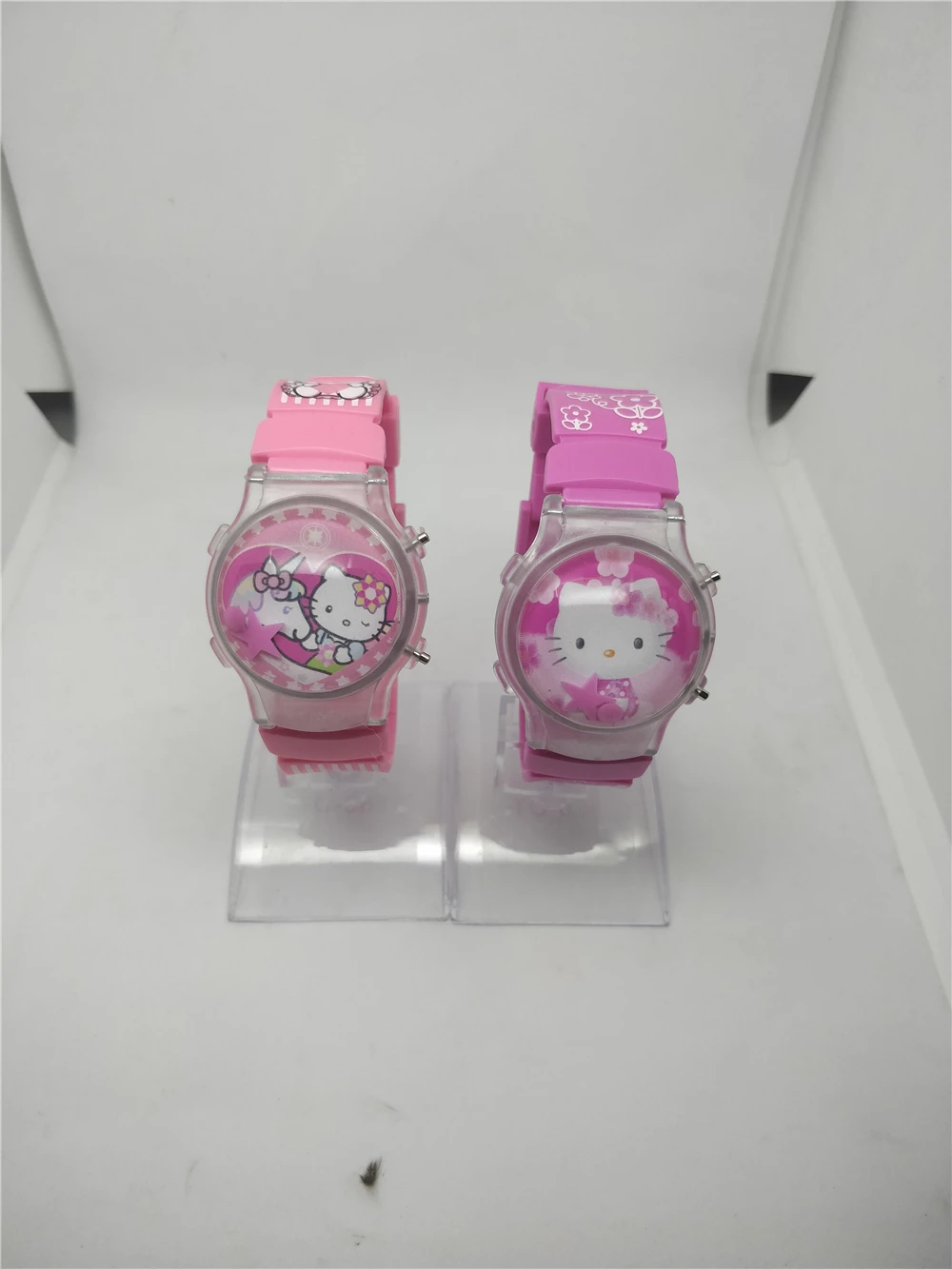 Горячие пирожные KT hello Kitty мультфильм Силиконовые вспышки светоизлучающие электронные детские часы-ракушка часы для девочек и детей
