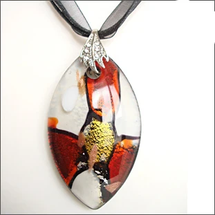 Красная змея муранское стекло Синий Серебряный цвет и другие цвета ожерелье