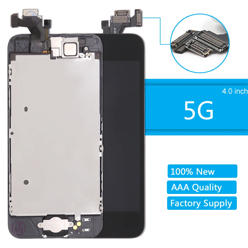 Для Apple iPhone 5 ЖК дисплей AAA качество сенсорный экран дигитайзер полная сборка для 5G