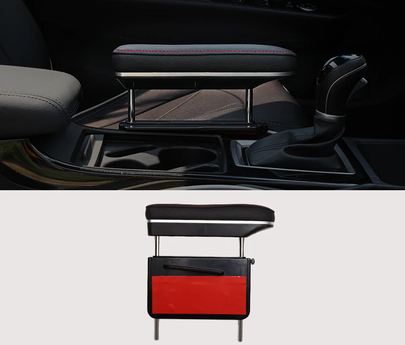 black with red Для hyundai Elantra автомобильные регулируемые подлокотники Ручка сиденья инженерное сиденье ручной рельс авто аксессуары - Цвет: black with red