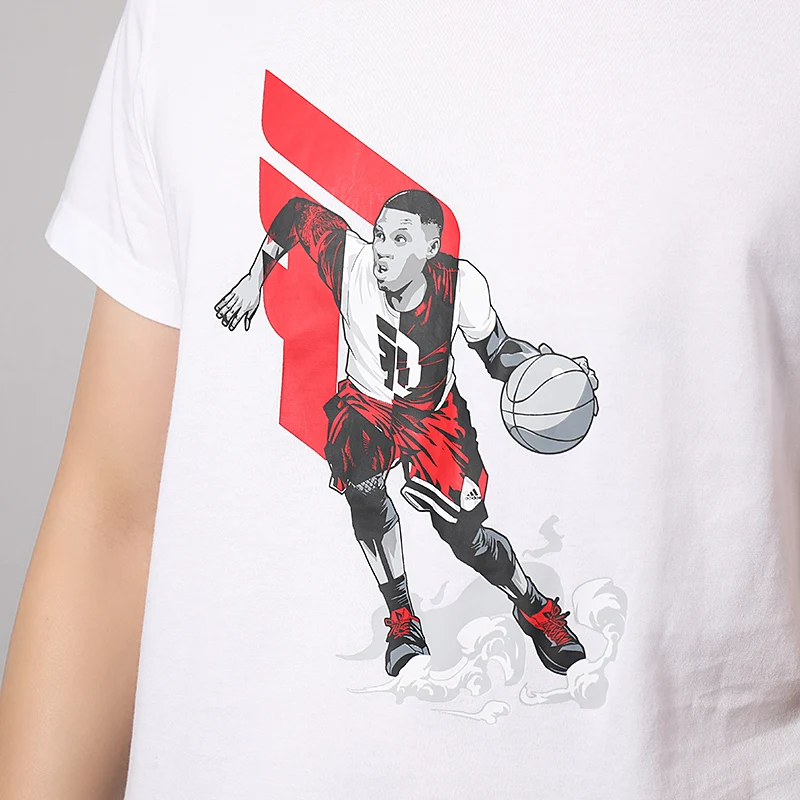 Оригинальные мужские футболки Adidas DAME GEEK UP спортивная одежда с коротким рукавом |