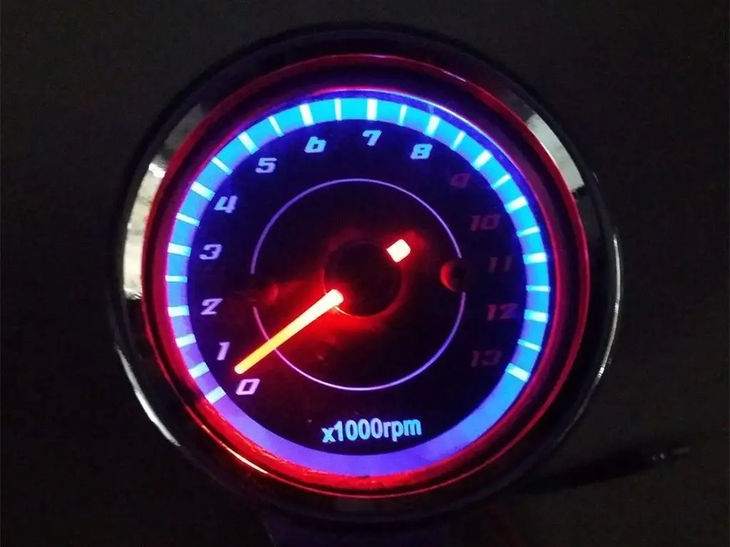 Led мотоцикл традиция тахометр измеритель частоты вращения счетчик кафе гонщик