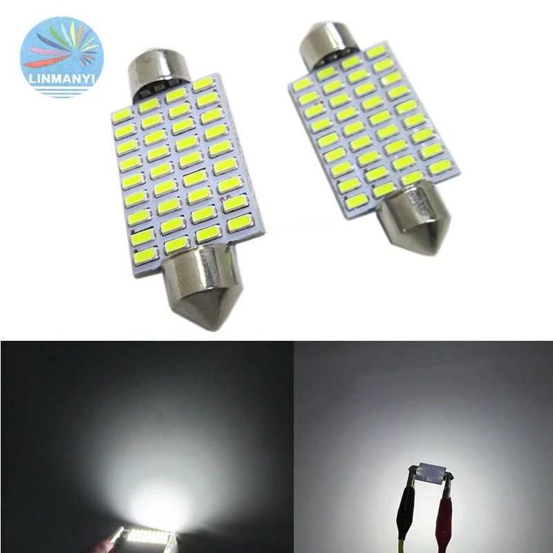 

10Pcs Festoon Dome Reading Lighting 31mm 36mm 39mm 41mm 24SMD 36SMD 3014Chips Super Bright C5W 12V Led Auto Car Light Lamp White