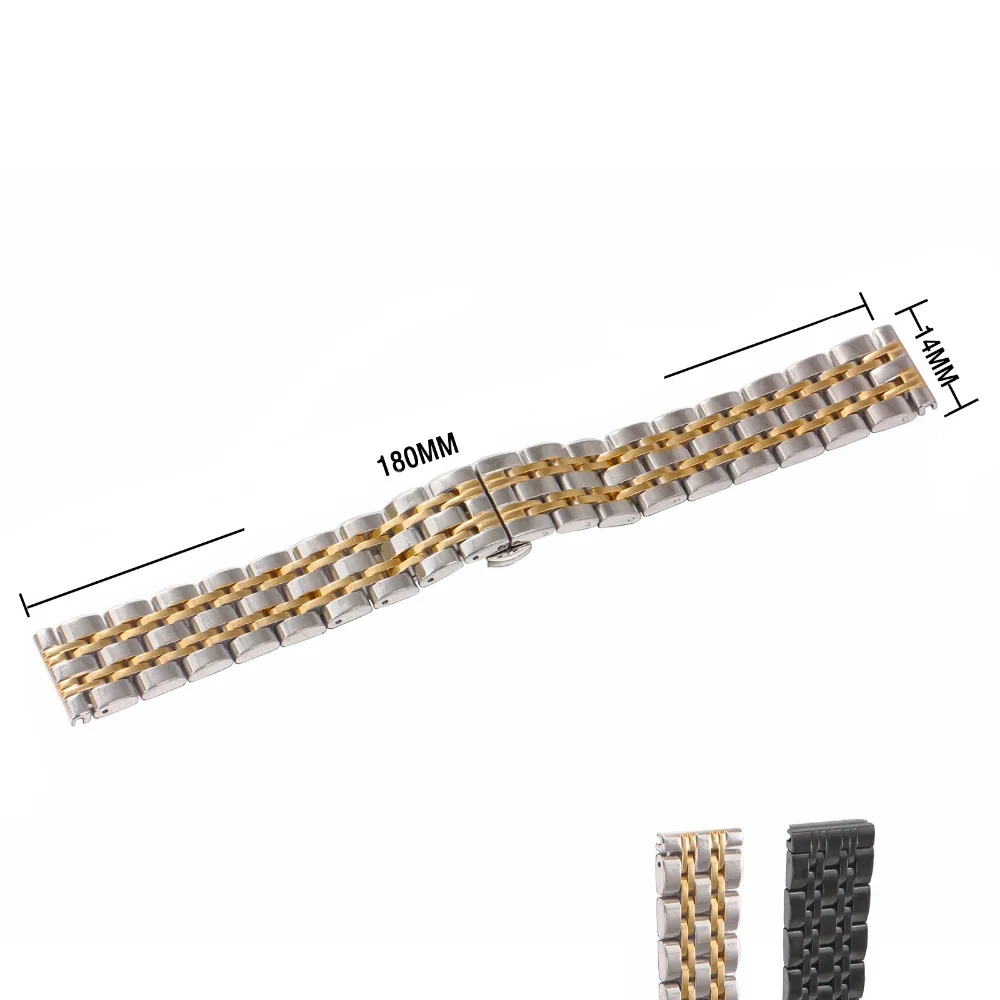 Новинка 2019 ремешок из нержавеющей стали двойной тон Золотая Бабочка двойное