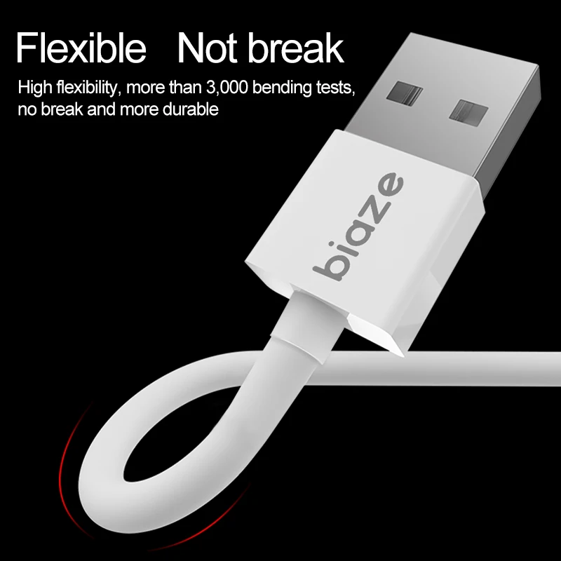 Biaze 120 см Micro USB кабель 2A Быстрый синхронизации данных и зарядки для Samsung Xiaomi LG Android