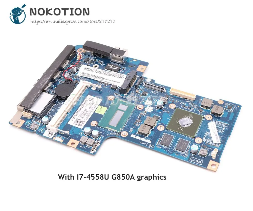 

NOKOTION ZAA50 70 LA-B031P материнская плата для Lenovo A740 все-в-одном AiO 27 дюймов материнская плата для ноутбука I7-4558U процессор GeForce 850A