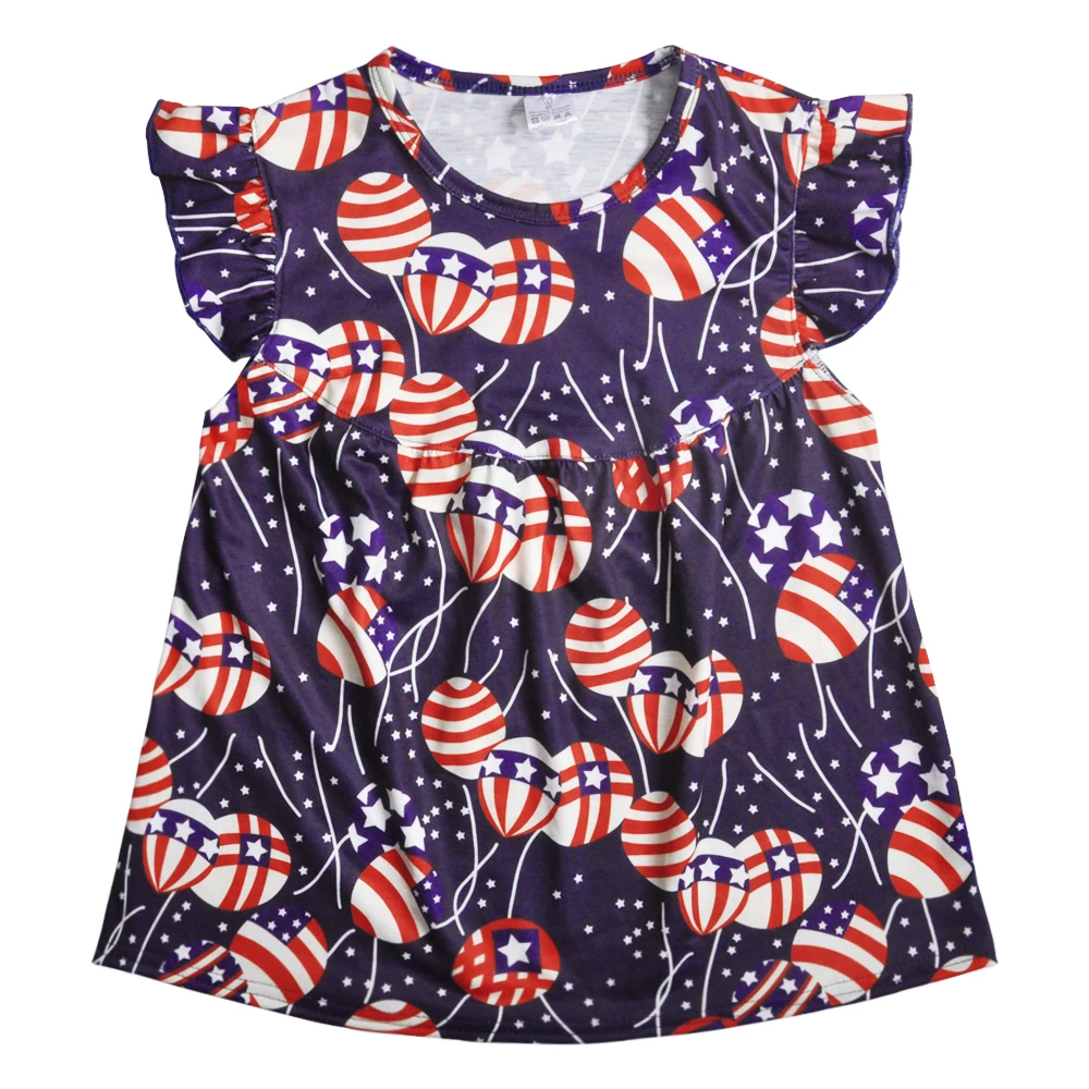 Одежда для маленьких девочек детская одежда 4 июля топ с оборками штаны