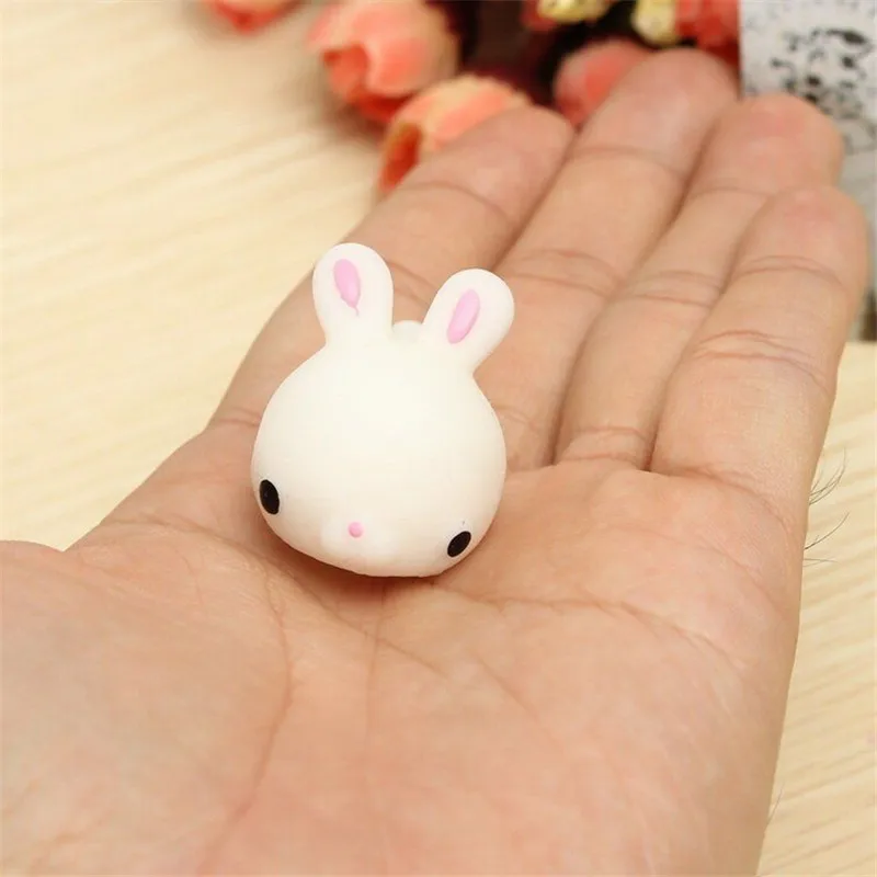 1 шт. Kawaii милый кролик сжимает Исцеление снятие стресса игрушка подарок декор медленно поднимающийся мобильный телефон талисманы ремни