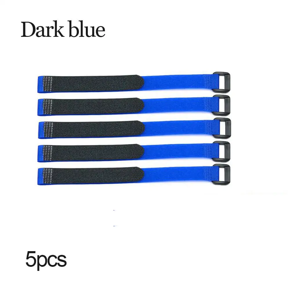 dark blue 5 шт. Волшебные Ленточные палочки кабельные стяжки модельные ремни проволока с батарейной палкой Пряжка ремень комплект галстук крюк петля крепеж лента аксессуар - Цвет: dark blue