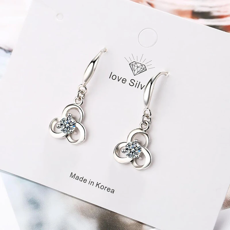 Модные серьги из стерлингового серебра 925 пробы для женщин элегантные