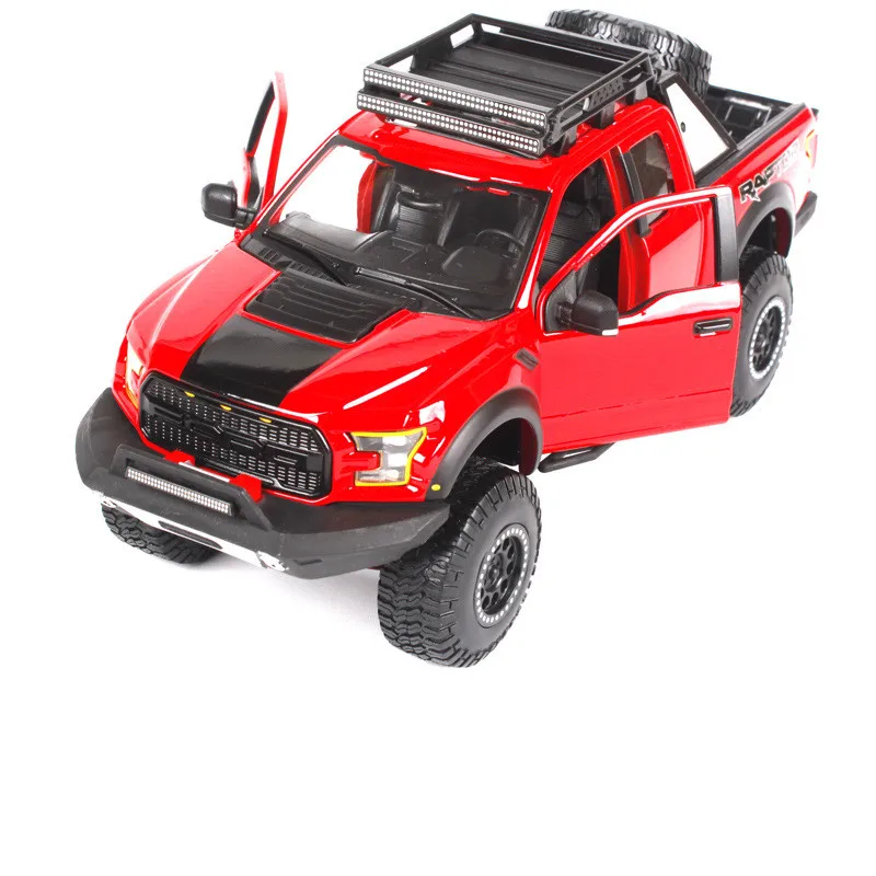 Высокое качество 1:24 2017 Ford F150 звукосниматель Раптора сплава Модель автомобиля