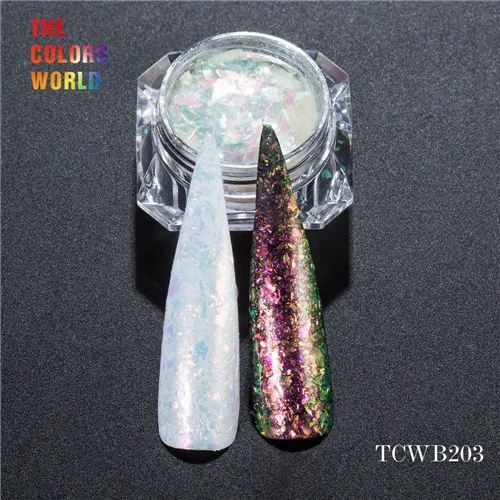 TCWB203 20g TCT-067 10 цветов хлопья Хамелеон магический эффект хлопья большой размер Хамелеон для дизайна ногтей лак для ногтей и другие украшения DIY - Цвет: TCWB203 20g