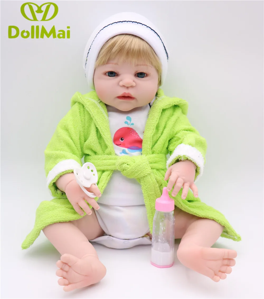 Банный халат куклы Реборн настоящая babydoll полностью силиконовые мальчиков и