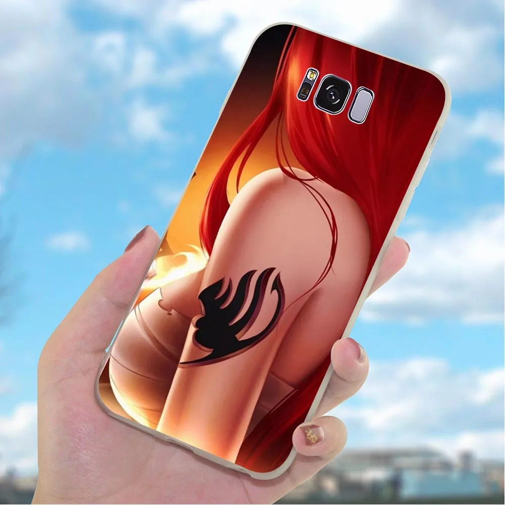Чехол для телефона с мангой и сказочным хвостом Galaxy Samsung S9 чехол S10 Plus M10 M20 M30 S7 Edge S6