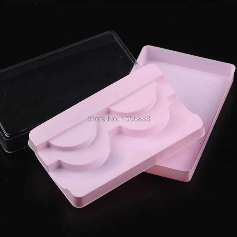 

100pcs/lot 80*50*10mm Empty False Eyelashes Storage Container Pink Blister Package for Cosmetic Eyelashes Eye Beauty Packing Box
