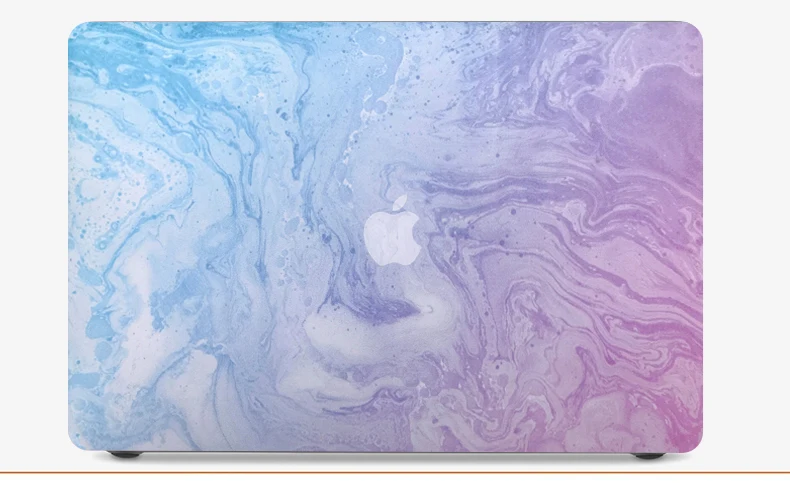 Твердый чехол с мраморным рисунком Модный для клавиатуры набор Apple Macbook Air Pro Retina