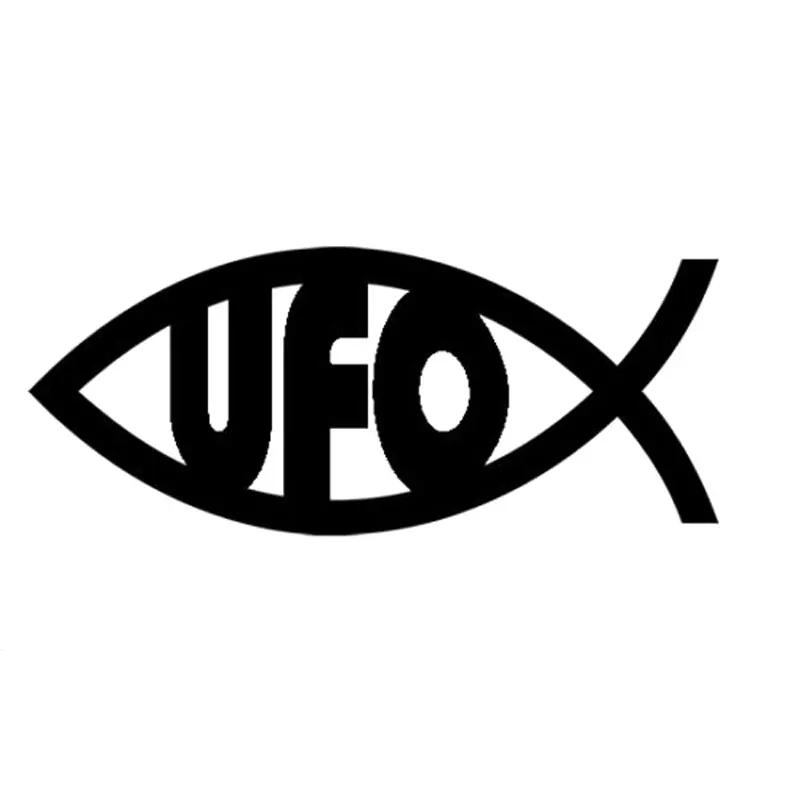 Рыба наклейка UFO 17 8 см * 7 6 пришельцы Иисус рыба Светоотражающая для автомобиля