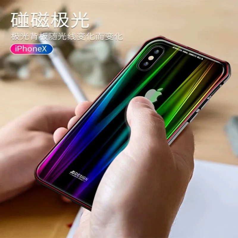 Оригинальный алюминиевый металлический чехол-бампер Luphie для iphone X двойной цвет