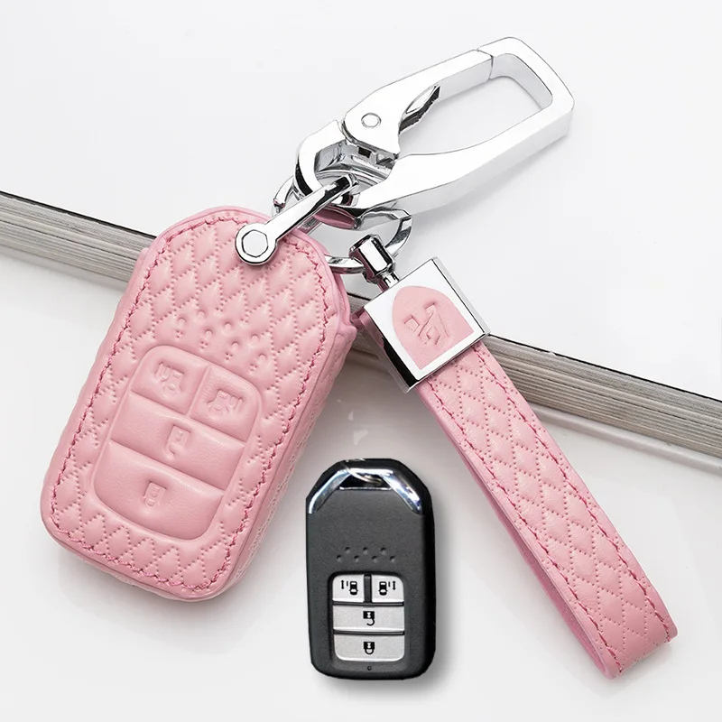 Car Key Case For Honda Odyssey Crown Levin Genuine Leather High Quality leather Smart Remote key Cover Holder | Автомобили и