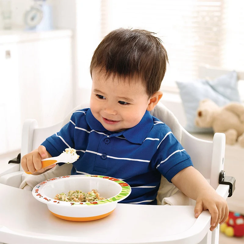 Набор вилок и ложек для обучения начинающих ходить 12 м +|Контейнер детского