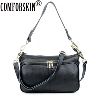 comfroskin premium 100 genuine leather women handbags cross body bags 2021 brand designer female minimalist bolsos hot sale