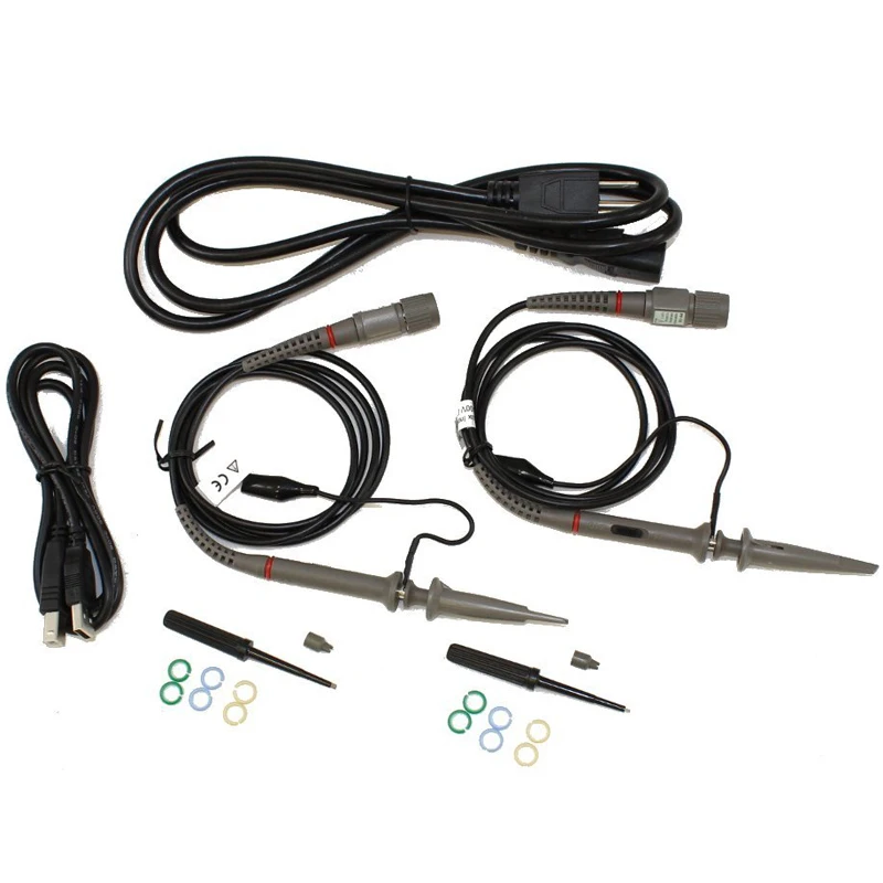 Hantek DSO5202P цифровой запоминающий осциллограф USB 200 МГц полоса пропускания 2 Каналы 1GSa/s 7 дюймов TFT ЖК-дисплей Запись PC Длина 40K