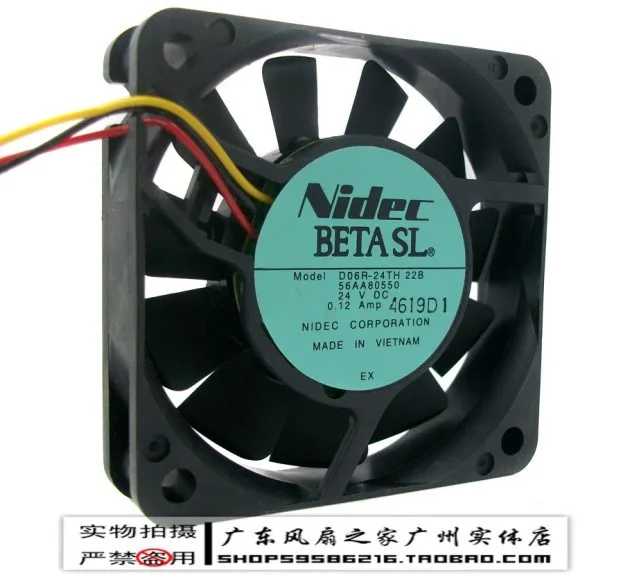 Для Nidec 6015 6 24v 0.12a гидравлический подшипник инверторный вентилятор d06r-24th 22b |