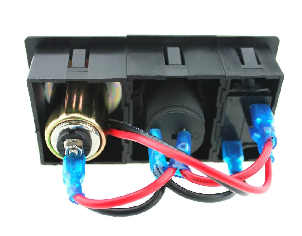 DC12V 24V 4.2A двойной USB Порты и разъёмы вольтметр Мощность прикуривателя с кулисный