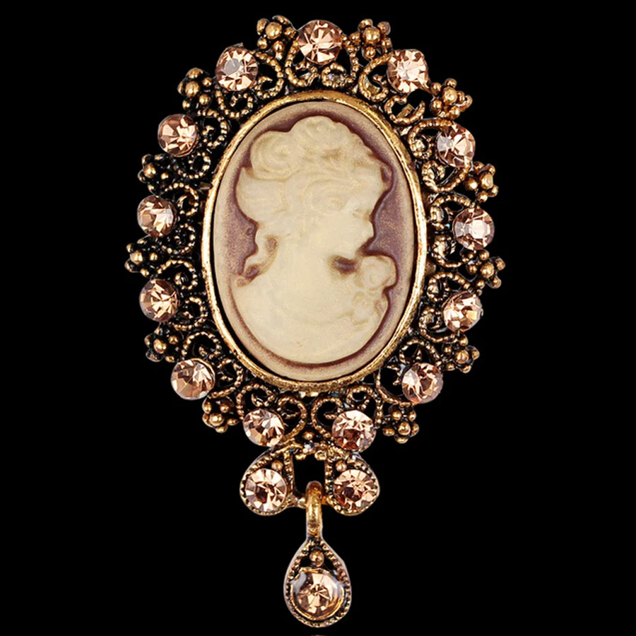 Винтаж Красота Аватар с украшением в виде кристаллов броши Bijoux (украшения своими