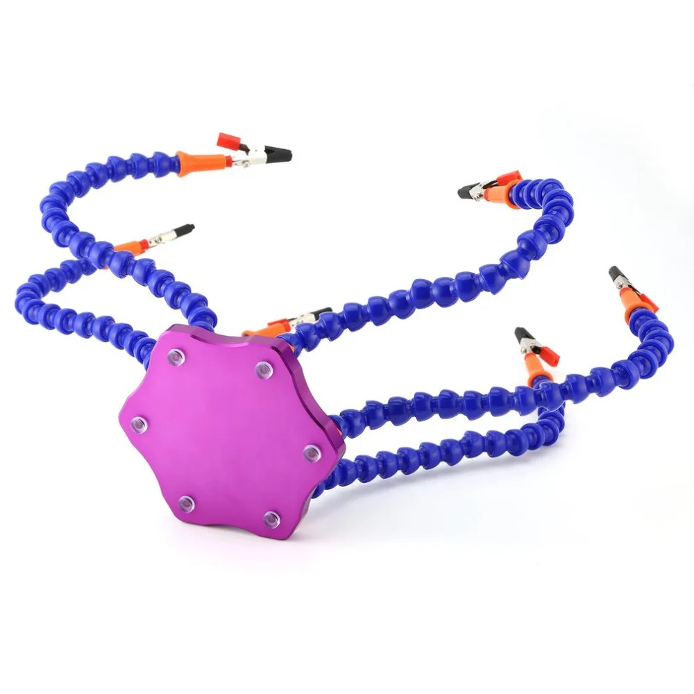 Сварка странная третья рука шесть руку паяльная станция помощник с USB вентилятор Лупа DIY Kit Запасные части для радиоуправляемого дрона