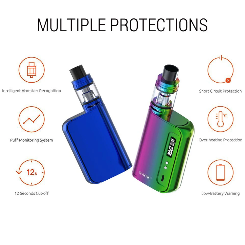 SMOK OSUB королевская коробка мод 220 Вт электронная сигарета с TFV8 детский распылитель микро TFV4 испаритель танк электронная сигарета