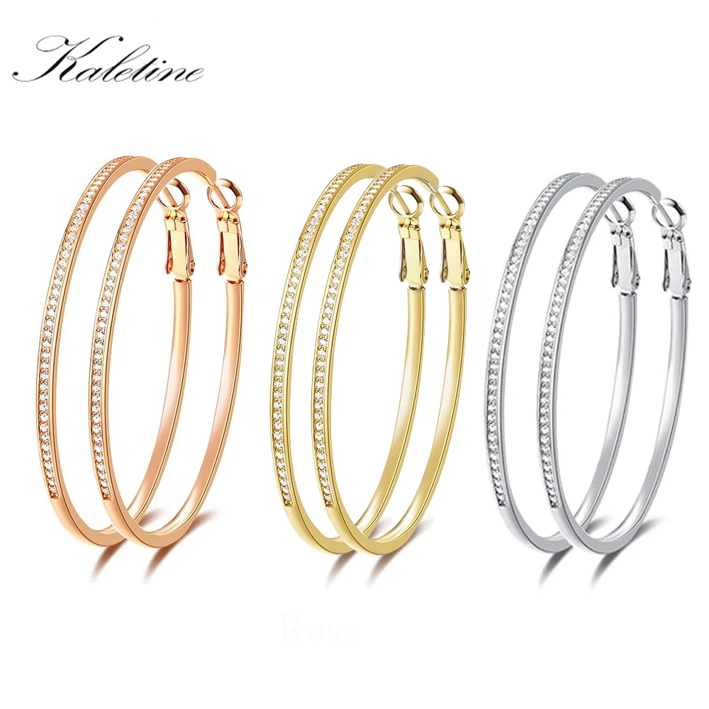 KALETINE, Роскошные, модные, Huggie, большие серьги-кольца для женщин, Аутентичные, 925 пробы, серебро, желтое золото, серьги-кольца, ювелирное изделие, подарок