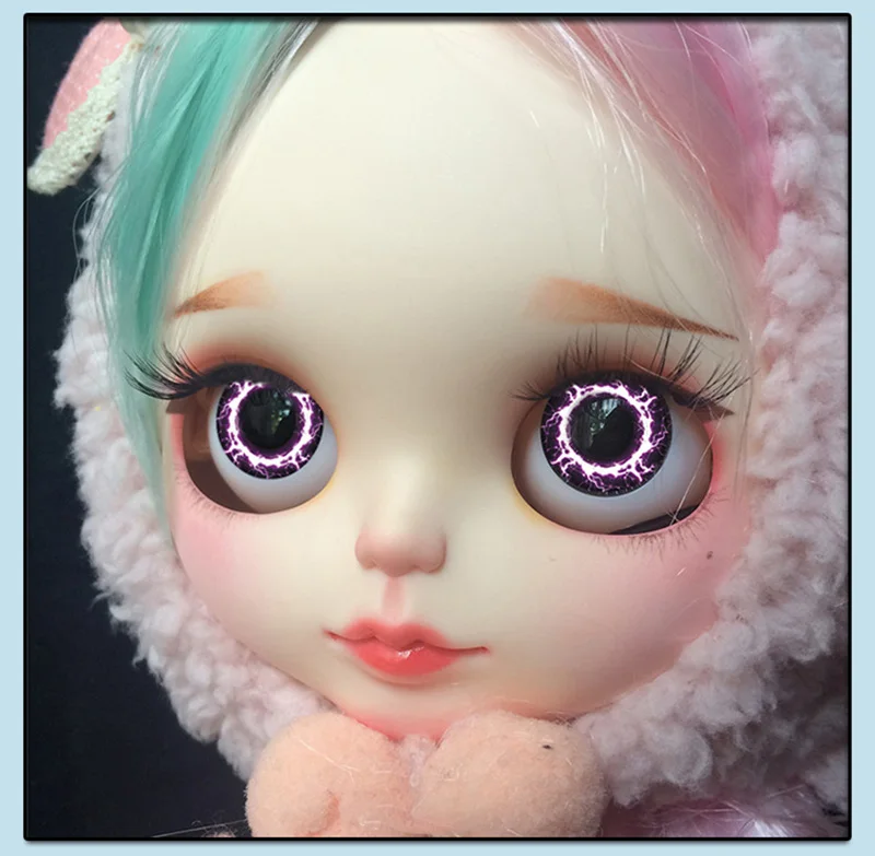 10 пар/уп. DIY Eyechips узор Blyth кукольные глаз фишек Бумага шаблон для 1:6 ледяной