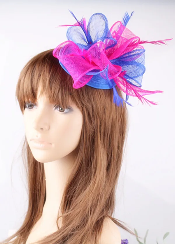 Модные женские вуалетки Sinamay аксессуары для волос с петлями невесты свадебные