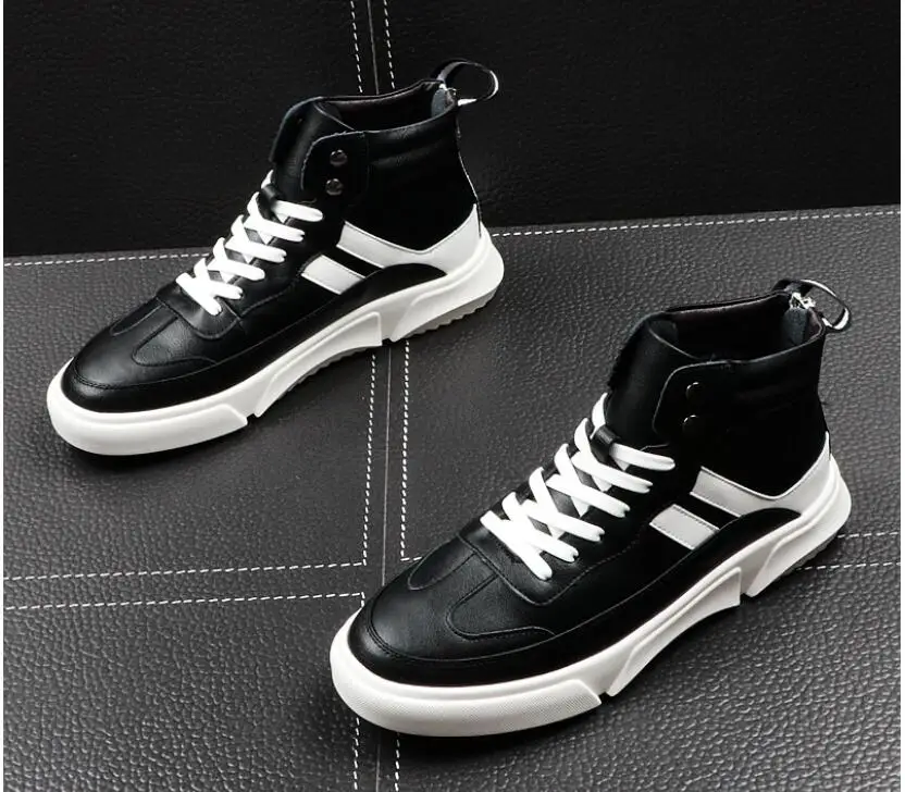 

New Fashion High Top Casual Shoes For Man colour rivets height Increasing platform shoes Mens Casual Shoes Men designer Shoes