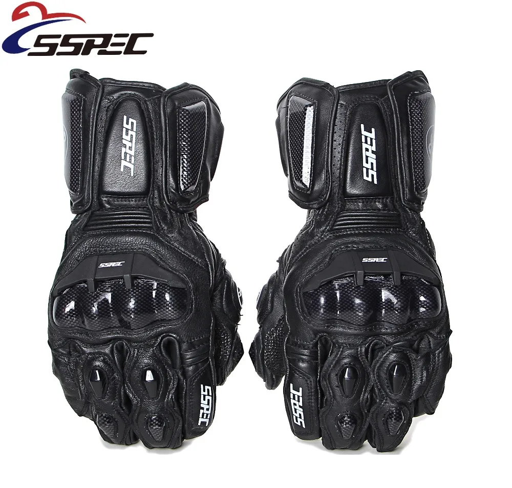 

Motorcycle Racing Rally Waterproof Leather Gloves Comfortable high quality carbon fiber 2017 popular SSPEC