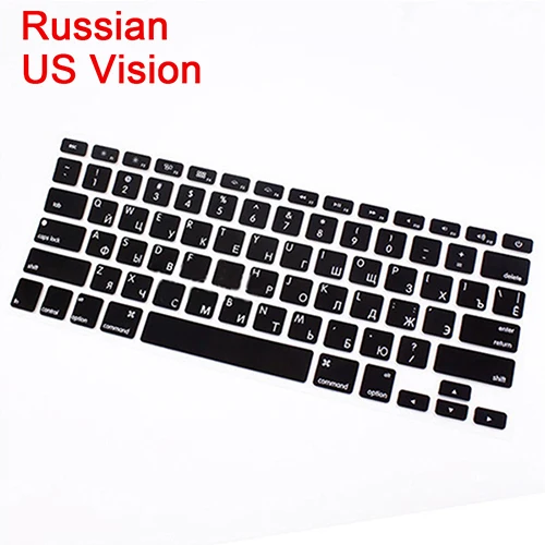 EU/UK/US Силиконовая накладка для клавиатуры Прозрачная защитная Многоязычная MacBook