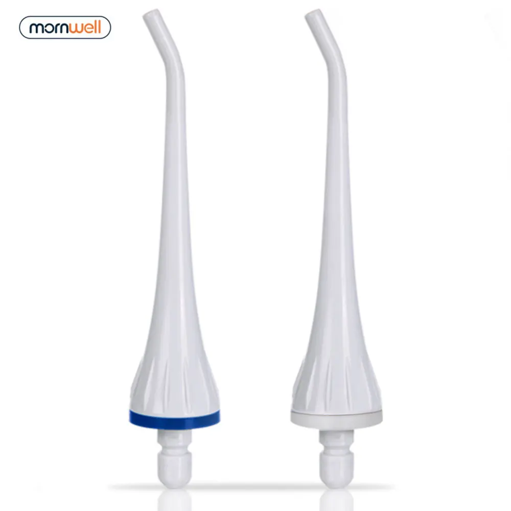 White 2 сменных наконечника, совместимых с Mornwell D50& D52 водный ирригатор для полости рта - Цвет: White
