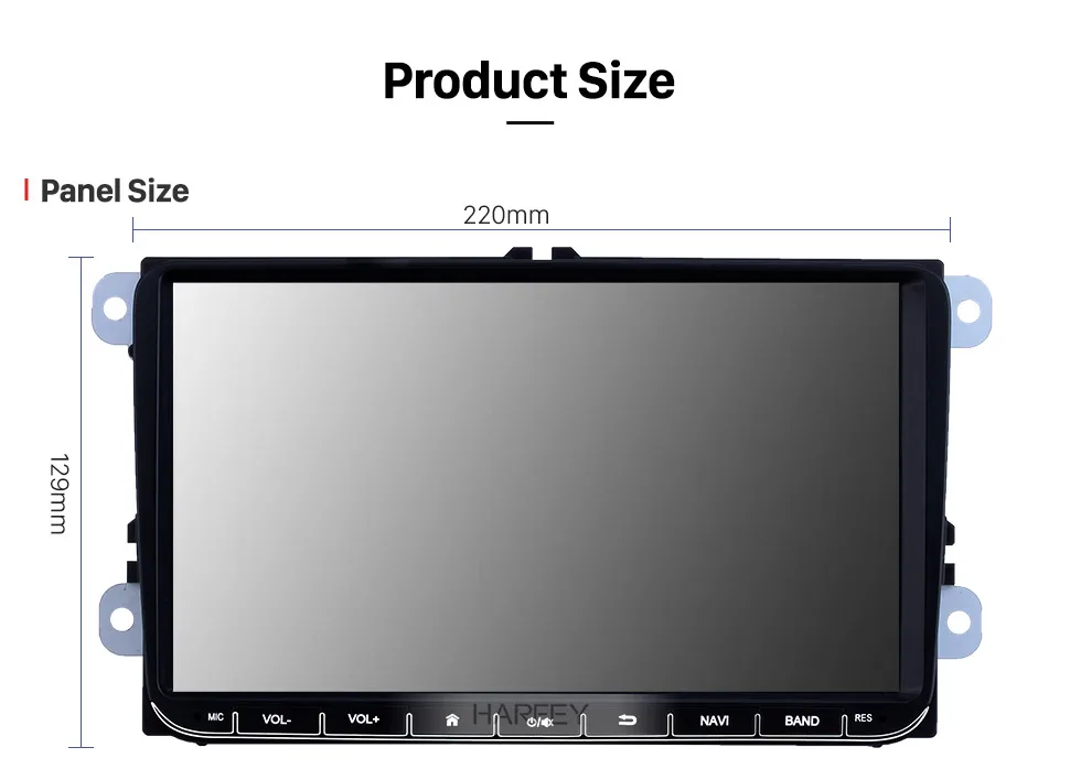 Harfey " 3g Android 8,1 для VW Volkswagen Golf Polo Tiguan Passa MK5 MK6 Jetta Touran Автомагнитола gps Мультимедиа CANBUS