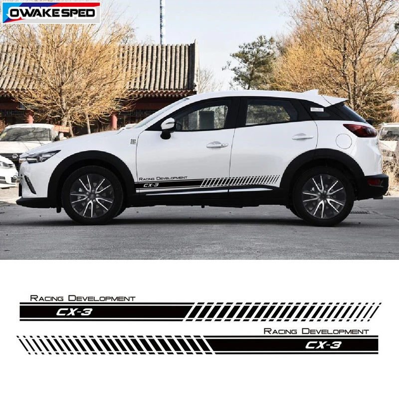 Для Mazda CX-3 автомобильная дверь боковая юбка наклейка гоночная разработка