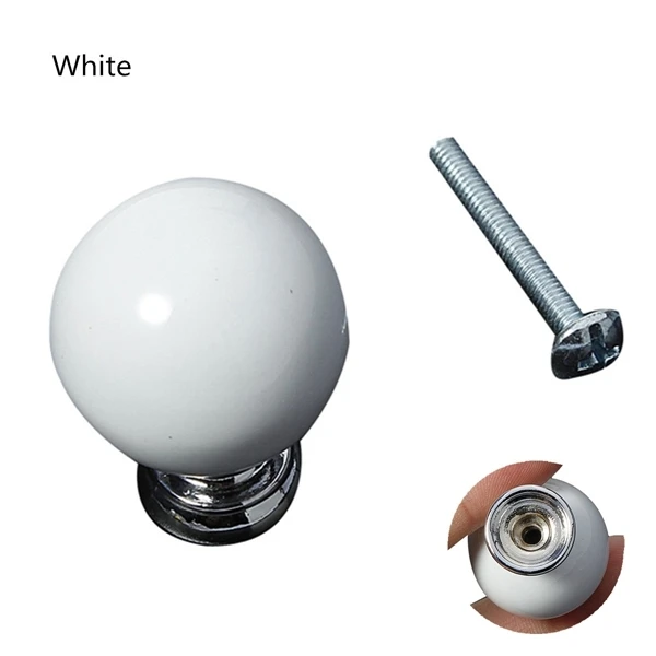 1 шт. круглая красивая керамическая ручка в современном садовом стиле|ceramic handle|round