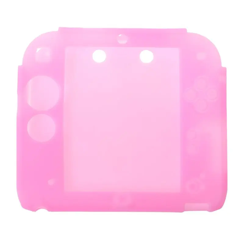 Pink Защитный чехол, мягкий силиконовый чехол, противоскользящие ударопрочные аксессуары для nintendo 2DS, игровая приставка - Цвет: Pink