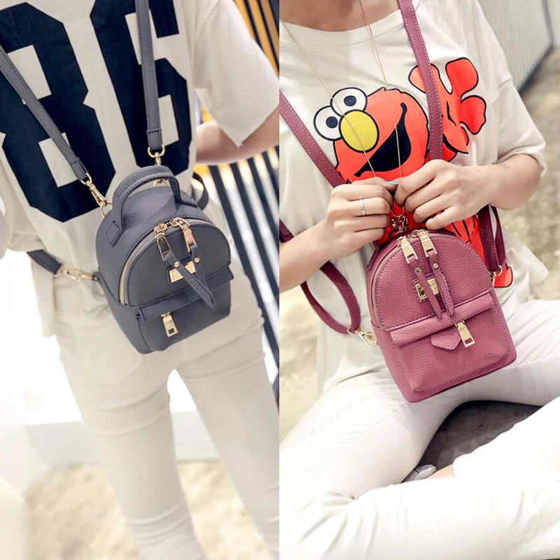 Мода Wobag рюкзаки женщина 2018 мини из искусственной кожи рюкзак женский сплошной